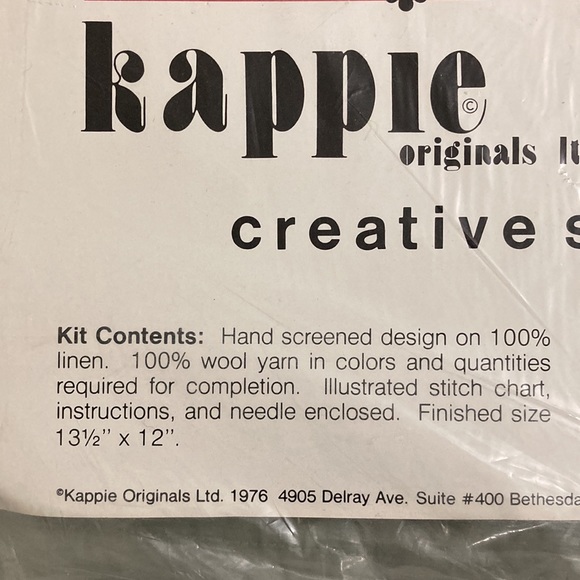 Kappie Originals Ltd. Creative Stitchery “Nobody’s Perfect” Kit. VTG - Picture 4 of 5